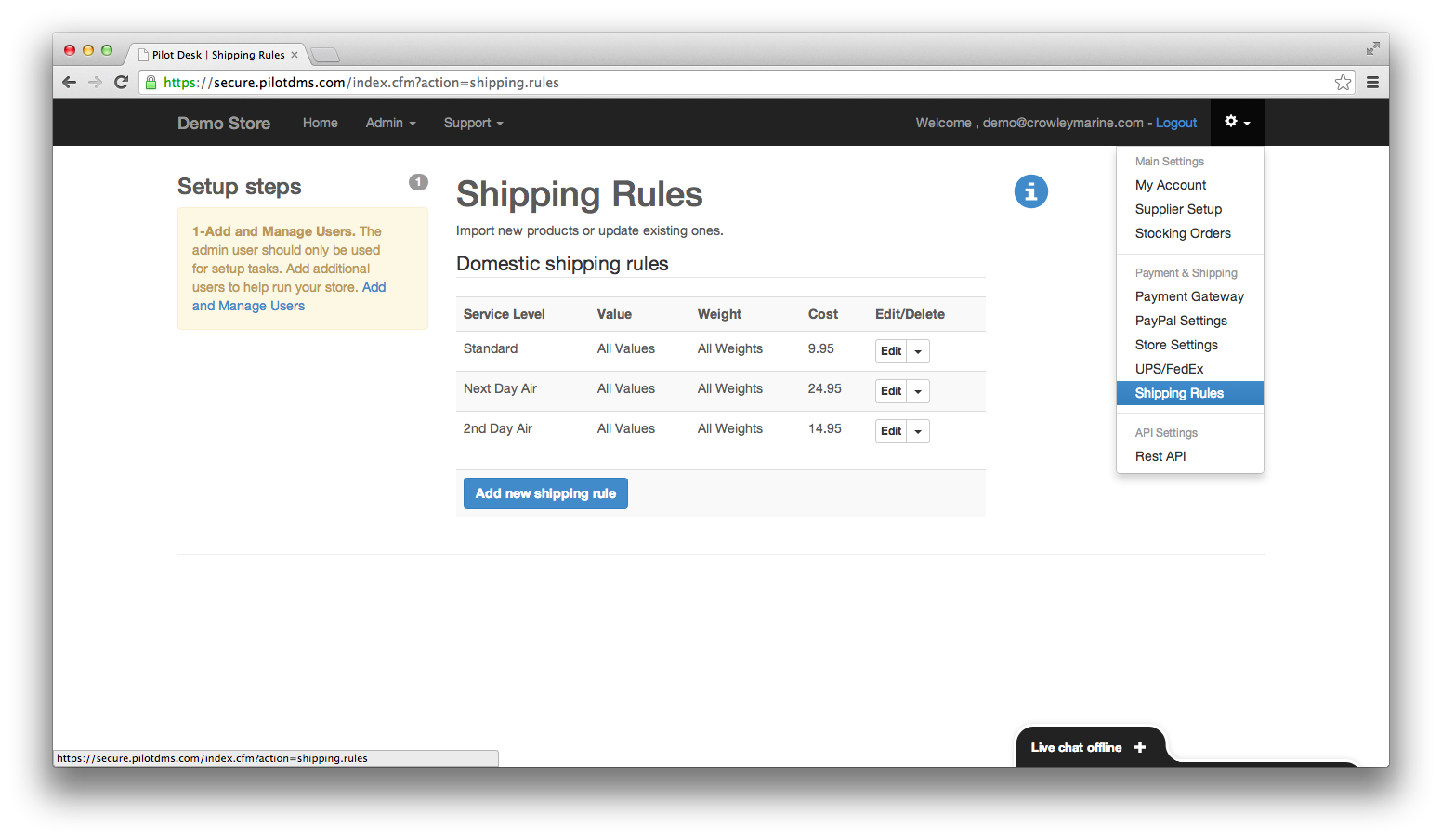 Shipping Rules